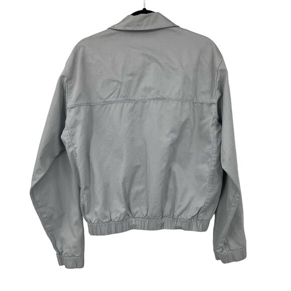 Standard / Cloth Urban Outfitters Blue Gray Full Zip Collared Bomber Jacket Coat - Picture 3 of 10